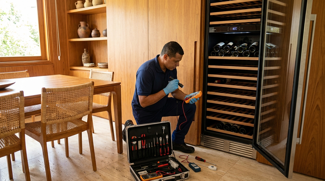 Ajuste de temperatura de adega climatizada em Maceió‑AL