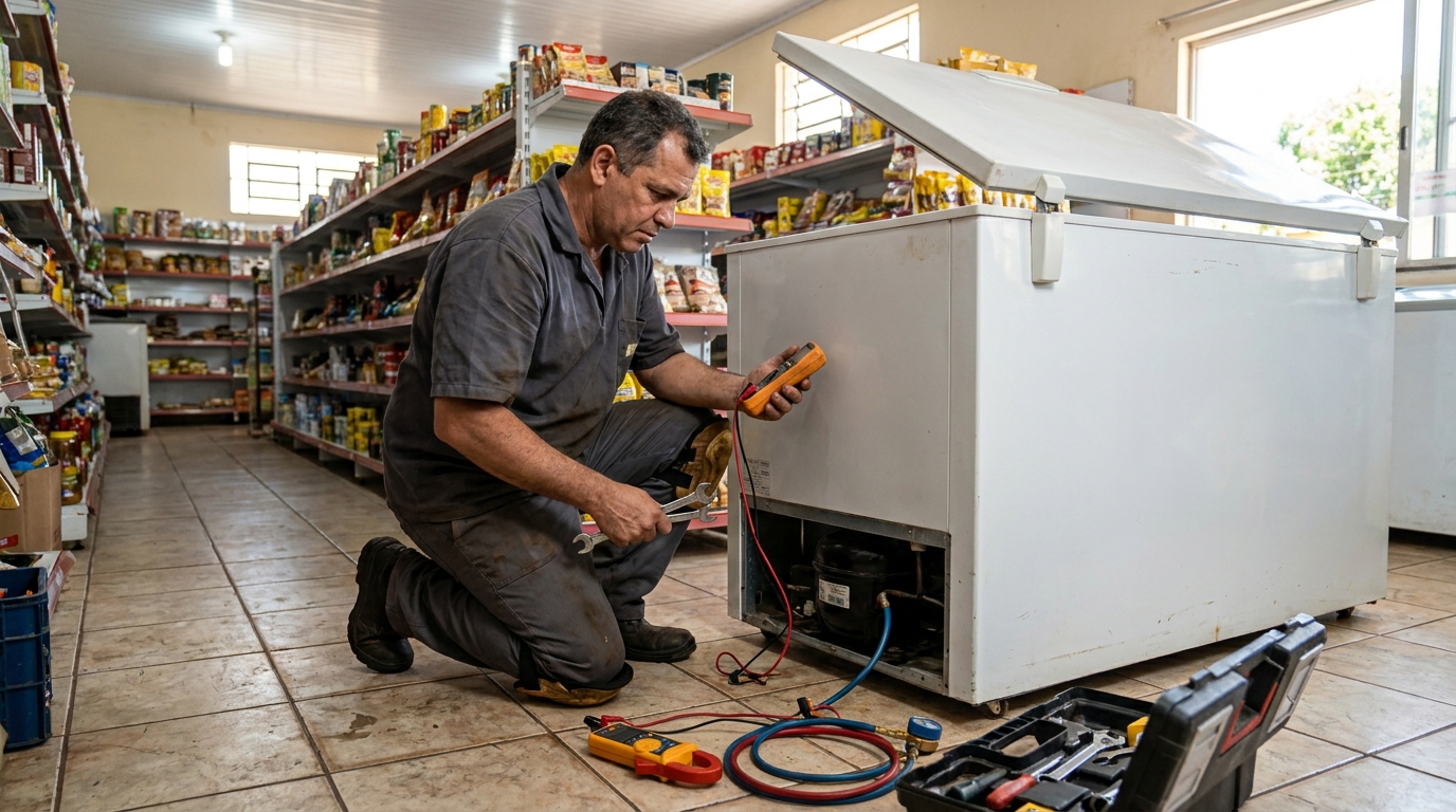 Reparo de freezer comercial em Belém‑PA